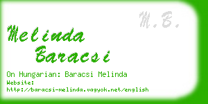 melinda baracsi business card